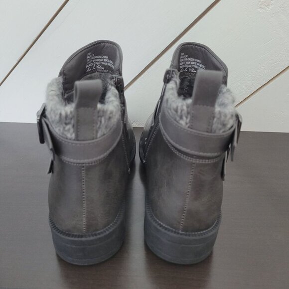 NEW Easy Street Grey Womens 6.5W  Ankle Moto Boots Slip Resistant 5CT - Picture 4 of 10